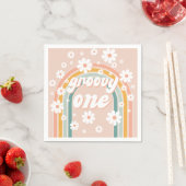 Retro Groovy Erste Boho Geburtstag Serviette (Beispiel)
