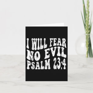 Retro Groovy Faith Psalm 23 4 Ich fürchte, kein Üb Karte