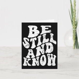 Retro Groovy Faith sei still und kenne Christliche Karte