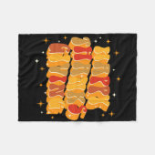 Retro Groovy Fall Dankend Vibes Happy Thanksgivin Fleecedecke (Vorderseite (Horizontal))