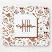 RETRO GROOVY FALL MONOGRAM HALLOWEE MOUSEPAD (Vorne)
