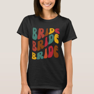 Retro Groovy Farbige Braut 70er,60er,thematisch T-Shirt