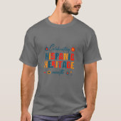 Retro Groovy feiert den Monat des hispanischen Erb T-Shirt (Vorderseite)