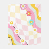 Retro Groovy Feriengeschenk Strandtuch Haushaltshi Fleecedecke (Vorderseite)