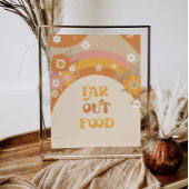 Retro Groovy fernab von Geburtstag Poster