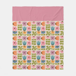 Retro Groovy Fleece Blanket
