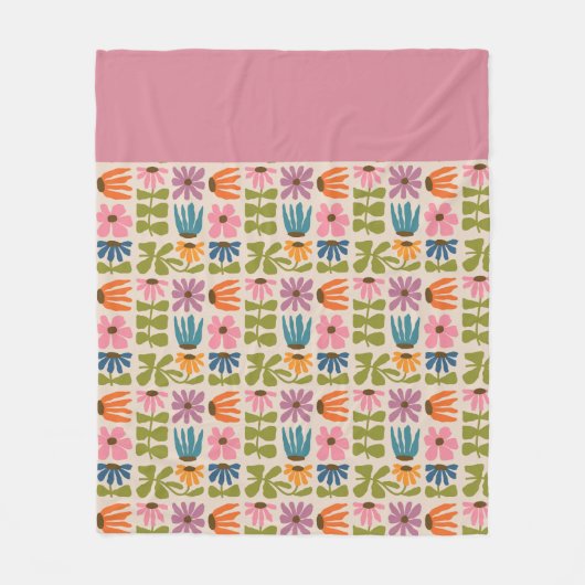 Retro Groovy Fleece Blanket (Vorderseite)