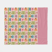 Retro Groovy Fleece Blanket (Vorderseite (Horizontal))