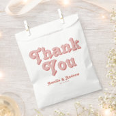 Retro Groovy Floral 1970s Bold Wedding Geschenktütchen (Ausgeschnitten)