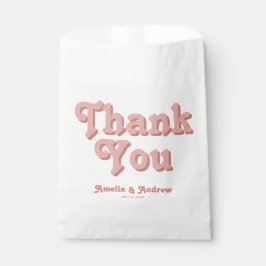 Retro Groovy Floral 1970s Bold Wedding Geschenktütchen