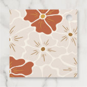 Retro Groovy Floral Arch | Boho Favor Geschenkanhänger (Rückseite)