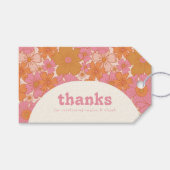 Retro Groovy Floral Arch | Boho Favor Geschenkanhänger (Vorderseite (Horizontal))