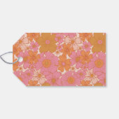 Retro Groovy Floral Arch | Boho Favor Geschenkanhänger (Rückseite Horizontal)