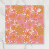 Retro Groovy Floral Arch | Boho Favor Geschenkanhänger (Rückseite)