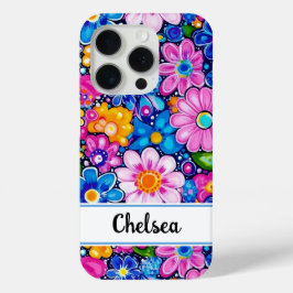 Retro Groovy Floral Personalisiert Case-Mate iPhone Hülle