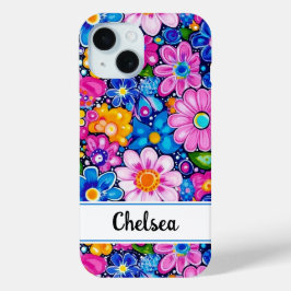 Retro Groovy Floral Personalisiert Case-Mate iPhone Hülle
