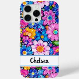 Retro Groovy Floral Personalisiert Case-Mate iPhone Hülle