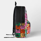 Retro Groovy Floral Personalisiert Moderne Giro Bedruckter Rucksack (Links)
