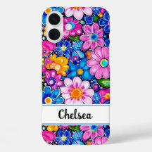 Retro Groovy Floral Personalized