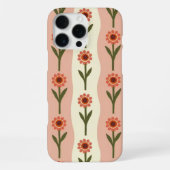 Retro Groovy Floral Phone Case iPhone Hülle (Rückseite)