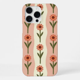 Retro Groovy Floral Phone Case iPhone 16 Pro Max Hülle