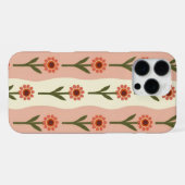 Retro Groovy Floral Phone Case iPhone Hülle (Rückseite (Horizontal))