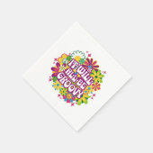 Retro Groovy Floral Serviette (Ecke)