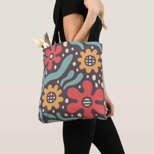 Retro Groovy Floral Tasche (Von Nahem)