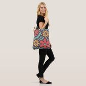 Retro Groovy Floral Tasche (Am Model)