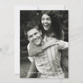 Retro Groovy Floral Wedding Foto Save the Date (Rückseite)