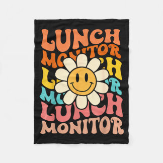 Retro Groovy Flower Lunch Monitor Men Women Gifts Fleecedecke