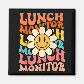 Retro Groovy Flower Lunch Monitor Men Women Gifts Magnet