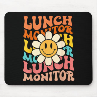 Retro Groovy Flower Lunch Monitor Men Women Gifts Mousepad