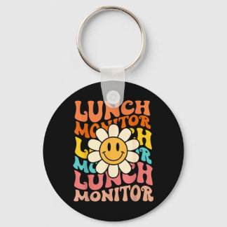 Retro Groovy Flower Lunch Monitor Men Women Gifts Schlüsselanhänger