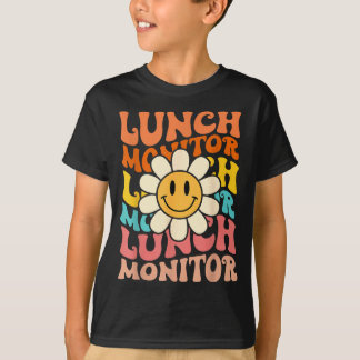 Retro Groovy Flower Lunch Monitor Men Women Gifts T-Shirt