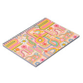 Retro groovy flowers notizblock (Linke Seite)