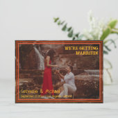 Retro-Groovy-Foto der 70er Jahre Save The Date (Stehend Vorderseite)