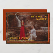 Retro-Groovy-Foto der 70er Jahre Save The Date (Vorne/Hinten)