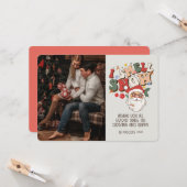 Retro Groovy Foto Weihnachten Weihnachten I Rieche Karte (Vorderseite/Rückseite Beispiel)