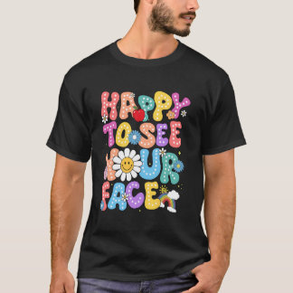 Retro Groovy freut sich, Ihr Gesicht zurück zur Sc T-Shirt