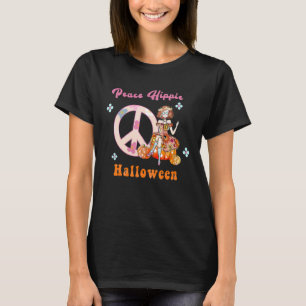 Retro Groovy Frieden Hippie Halloween Vintage Flor T-Shirt