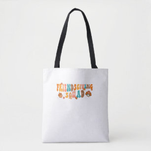 Retro Groovy Friendsgiving Squad Team Türkei Viele Tasche