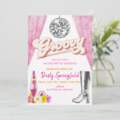 Retro Groovy Frische Pasta machen Einladung (Stehend Vorderseite)