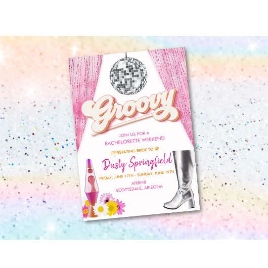 Retro Groovy Frische Pasta machen Einladung