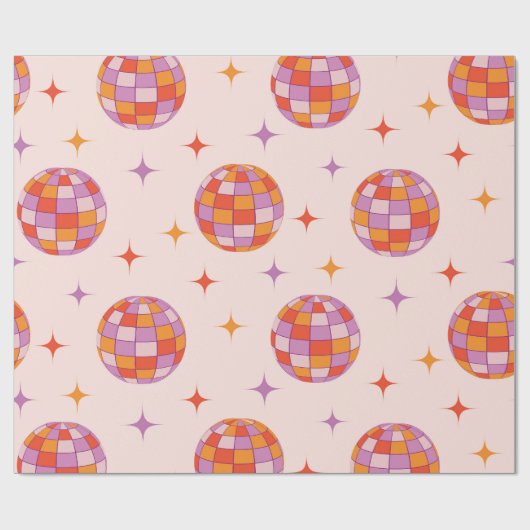 Retro Groovy Frische Pasta machen Geschenkpapier (Flach)