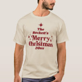Retro Groovy Frohe Weihnachtsfamilie T-Shirt (Vorderseite)