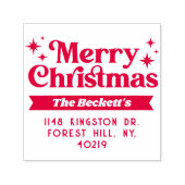 Retro Groovy Frohe Weihnachtsferien Permastempel (Design)