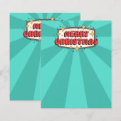 Retro Groovy fröhlicher Weihnachtstext (Vorne/Hinten)