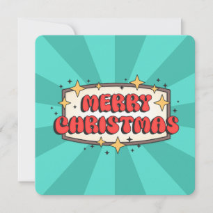 Retro Groovy fröhlicher Weihnachtstext