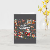 Retro Groovy Frory Christmas Vibes Ugly Karte (Gelbe Blume)